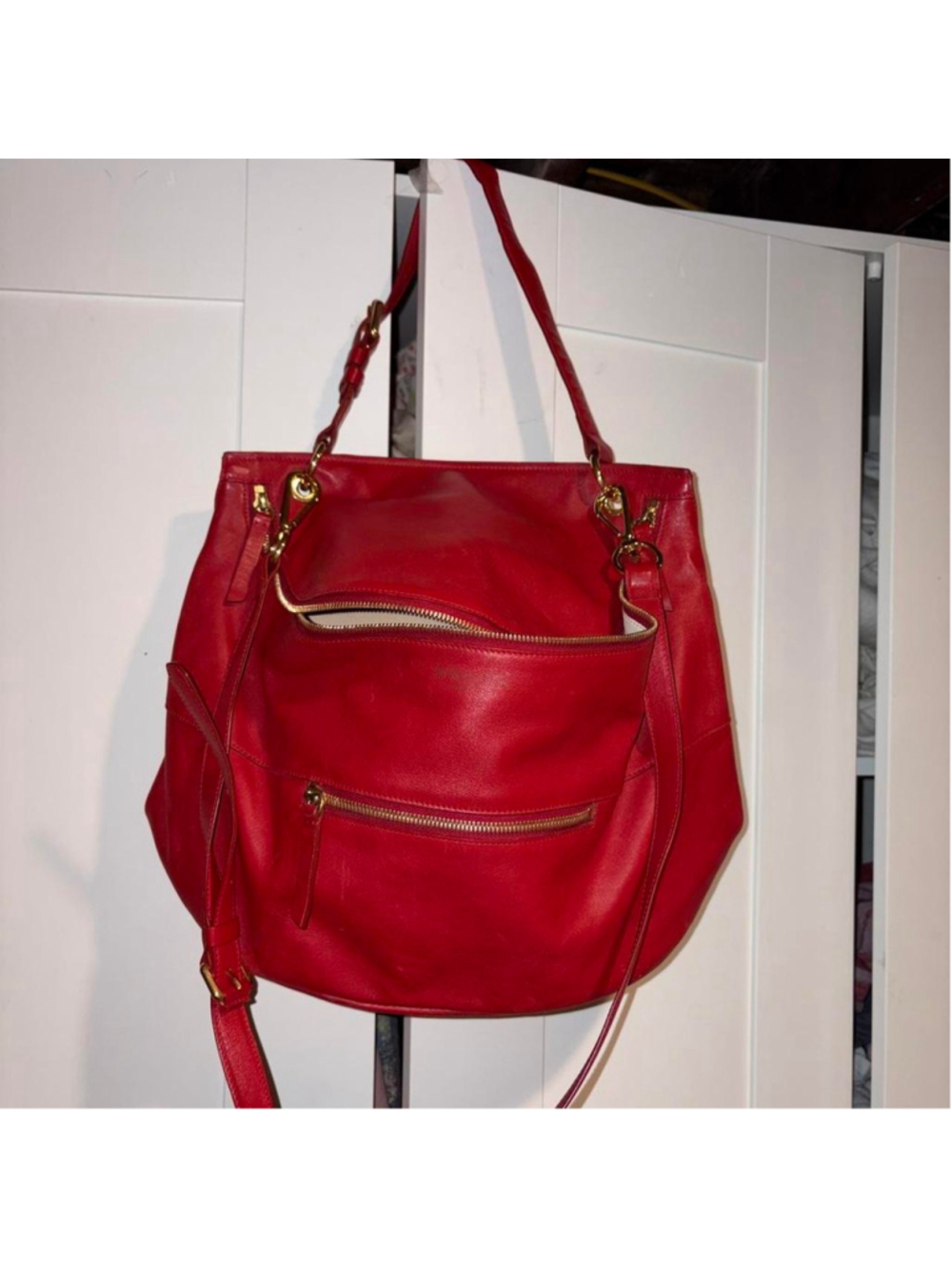 #DerekLam 10 Crosby Red leather handbag